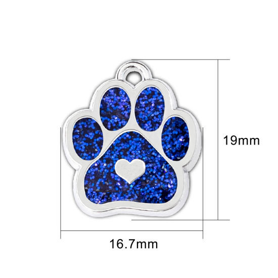 Immagine di Zinc Based Alloy Pet Memorial Silver Tone 5 PCs