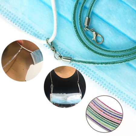Glass Face Mask And Glasses Neck Strap Lariat Lanyard Necklace 1 Piece