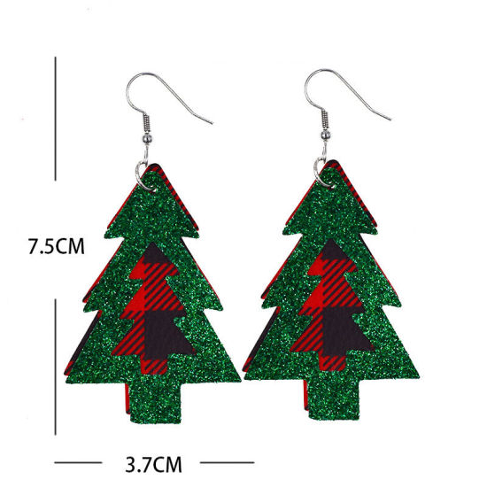 Imagen de Navidad Pendientes 75mm x 37mm, 1 Par
