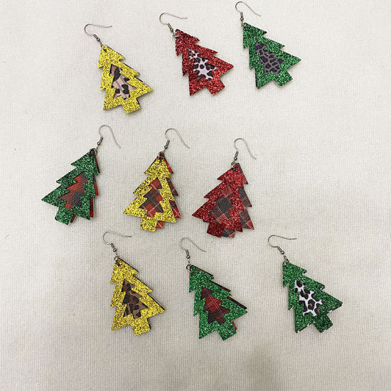 Imagen de Navidad Pendientes 75mm x 37mm, 1 Par
