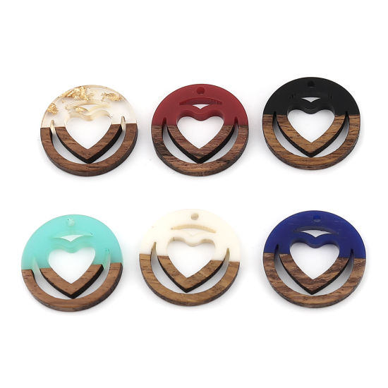 Imagen de Resina Resina de Efecto Madera Colgantes Charms 5 Unidades