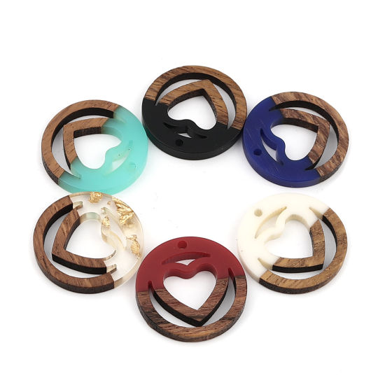 Imagen de Resina Resina de Efecto Madera Colgantes Charms 5 Unidades