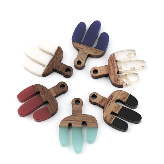 Immagine di Resina Charm Resina Effetto Legno Charms 5 Pz