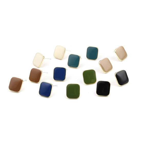 Picture of Zinc Based Alloy Ear Post Stud Earrings Findings W/ Loop 