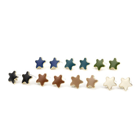 Zinc Based Alloy Ear Post Stud Earrings Findings W/ Loop 