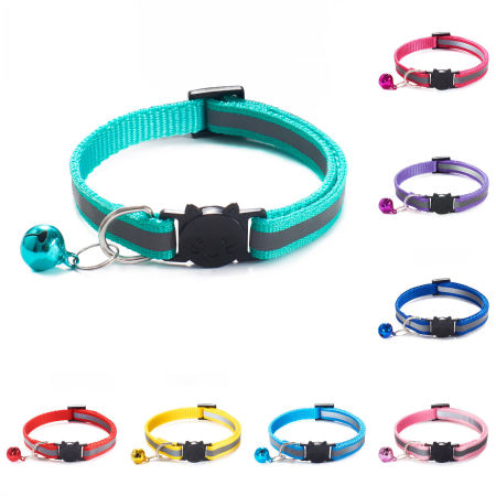 Reflective Cat Collar Pet Supplies With Breakaway Buckle Bell
