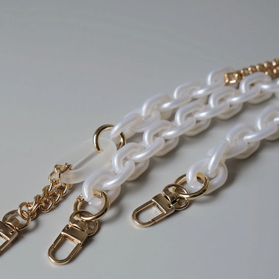 Picture of Zinc Based Alloy & Acrylic Purse Chain Strap 1 Piece
