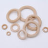Picture of Natural Wood Connectors Charms Pendants Beige Circle Ring