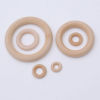 Picture of Natural Wood Connectors Charms Pendants Beige Circle Ring