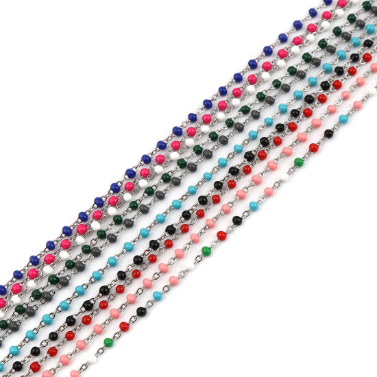 Imagen de Acero Inoxidable Joyería Collar Pulseras Set 45cm longitud, 17cm longitud, 1 Juego ( 2 Unidades/Juego)