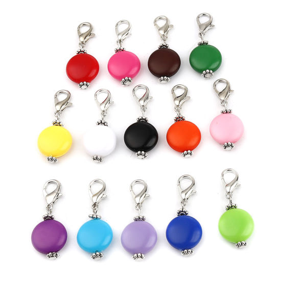 Picture of Zinc Based Alloy & Acrylic Knitting Stitch Markers Round 