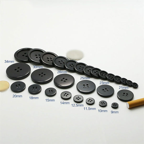 Picture of Resin Sewing Buttons Scrapbooking 4 Holes 1 Packet