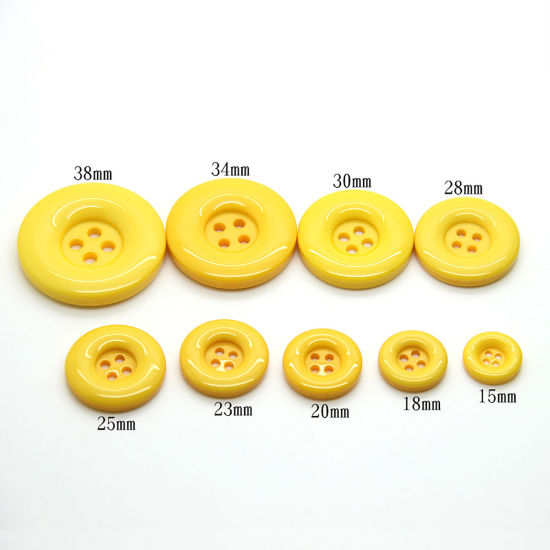 Picture of Resin Sewing Buttons Scrapbooking 4 Holes 50 PCs