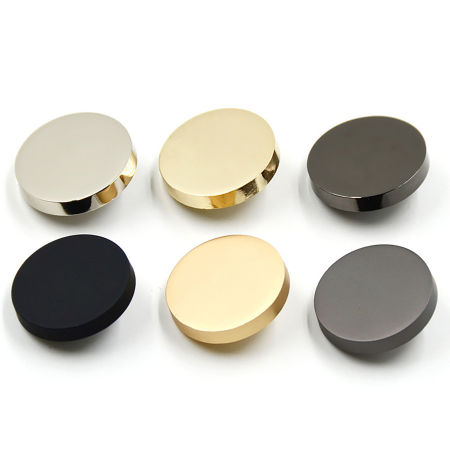 Bouton de Haute Couture en Alliage de Zinc Rond Doré 10 Pcs