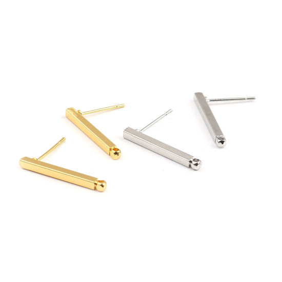 Image de Boucles d'Oreilles Puces en Alliage de Zinc avec Boucle