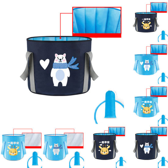 Picture of Face Wash Artifact To Send Storage Bag, Foot Wash Face, Outdoor Travel Portable Waterproof Foldable Basin Storage Bucket