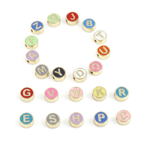Picture of Zinc Based Alloy Spacer Beads Flat Round About 8mm Dia., Hole: Approx 1.5mm, 10 PCs
