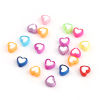 Imagen de Acrílico Cuentas Corazón 8mm x 7mm, Agujero: Aprox 1.8mm, 1000 Unidades