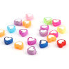 Imagen de Acrílico Cuentas Corazón 8mm x 7mm, Agujero: Aprox 1.8mm, 1000 Unidades