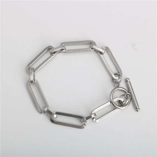 Imagen de Acero Inoxidable Cadenas Accesorios Tono de Plata 1 Unidad