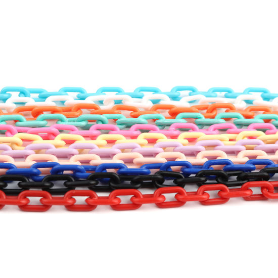 Picture of Acrylic Link Cable Chain Findings Oval 14x8mm, 1 M