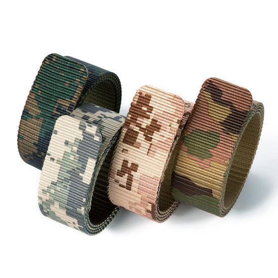 Picture of 3.8cm Camouflage Bead Pattern Imitation Nylon Webbing Belt Clothing Accessories