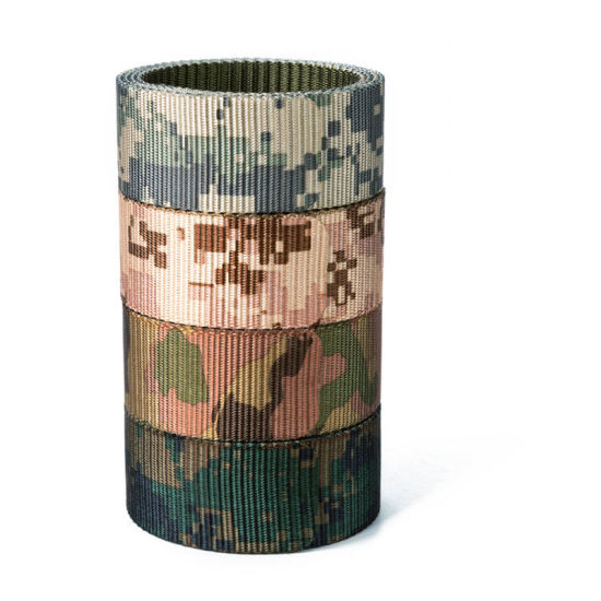 Image de 3.8cm motif de perle de camouflage imitation nylon sangle ceinture vêtements accessoires