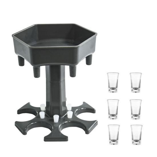 Bild von 6 Shot Glas Dispenser Halter Shot Buddy Wein Cocktail fast Fill Tool Kühler Bier Getränke Getränke Spender Party Bar Zubehör