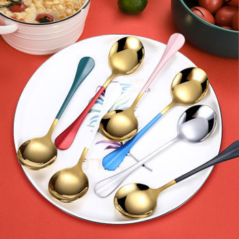 Изображение 24Pcs White Gold Cutlery Set Kitchen Tableware Set Stainless Steel Dinnerware Set Knife Fork Spoon Dinner Set Dishwasher Safe