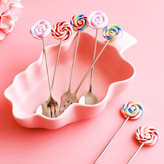 Picture of Creative Lollipop Cartoon 304 Stainless Steel Spoon Fork