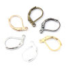 Picture of Brass Ear Clips Earrings Oval W/ Loop 15mm x 10mm, Post/ Wire Size: (21 gauge), 1 Packet (Approx 20 PCs/Packet)