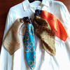 Изображение Silk Women's Square Scarf Printed Pattern