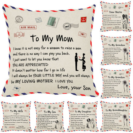 Envelope Peachskin Pillow Case Throw Pillowcase Pillow Cover Anniversary Gift