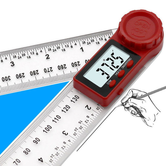 Bild von 0-200mm 0-300mm Digital Meter Angle Inclinometer Angle Digital Ruler Electron Goniometer Protractor Angle finder Measuring Tool