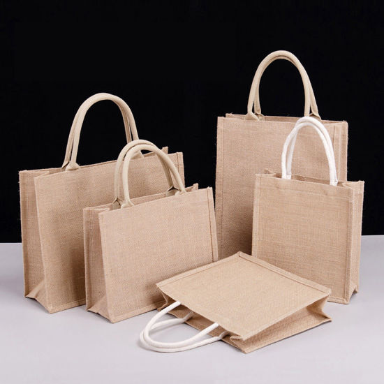 Picture of Environmentally Friendly High Capacity Waterproof PVC Membrane Jute Tote Bag