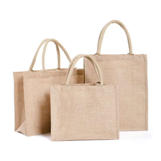 Picture of Environmentally Friendly High Capacity Waterproof PVC Membrane Jute Tote Bag