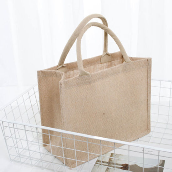 Picture of Environmentally Friendly High Capacity Waterproof PVC Membrane Jute Tote Bag
