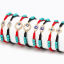 Image de Bracelets Tressés Accessoires en Nylon Imitation Turquoise à Strass Transparent 1 Pièce