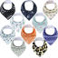 Image de Civarua enfants 5 pièces / lot bavoirs bandana bébé bavoir 100% coton biologique pour garçons et filles, bavoirs d'alimentation absorbants super doux