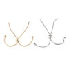 Picture of Zinc Based Alloy Slider/Slide Extender Chain Accessories Findings Real Gold Plated Adjustable 20cm(7 7/8") long, 1 Piece