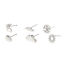 Picture of Zinc Based Alloy Weather Collection Ear Post Stud Earrings Findings Umbrella Silver Tone Cloud
