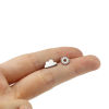Picture of Zinc Based Alloy Weather Collection Ear Post Stud Earrings Findings Umbrella Silver Tone Cloud