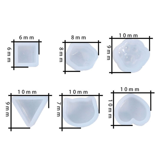 Picture of Silicone Resin Mold For Jewelry Making White 1 Piece