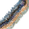 Image de Perles AB Couleur Irisation Aurores Boréales en Verre Goutte d'Eau Multicolore 9mm x 6mm, 100 Pcs