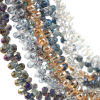Image de Perles AB Couleur Irisation Aurores Boréales en Verre Goutte d'Eau Multicolore 9mm x 6mm, 100 Pcs