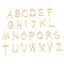 Picture of Zinc Based Alloy Charms Capital Alphabet/ Letter Matt Gold Bamboo 17mm x 12mm, 10 PCs
