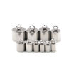Picture of Stainless Steel Cord End Caps Cylinder Silver Tone (Fits 3.5mm( 1/8") Cord) 10mm x 4mm, 10 PCs
