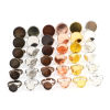 Picture of Brass Open Adjustable Cabochon Settings Rings Findings Round Multicolor 17.3mm(US Size 7)