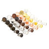 Picture of Brass Open Adjustable Cabochon Settings Rings Findings Round Multicolor 17.3mm(US Size 7)