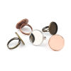 Picture of Brass Open Adjustable Cabochon Settings Rings Findings Round Multicolor 17.3mm(US Size 7)